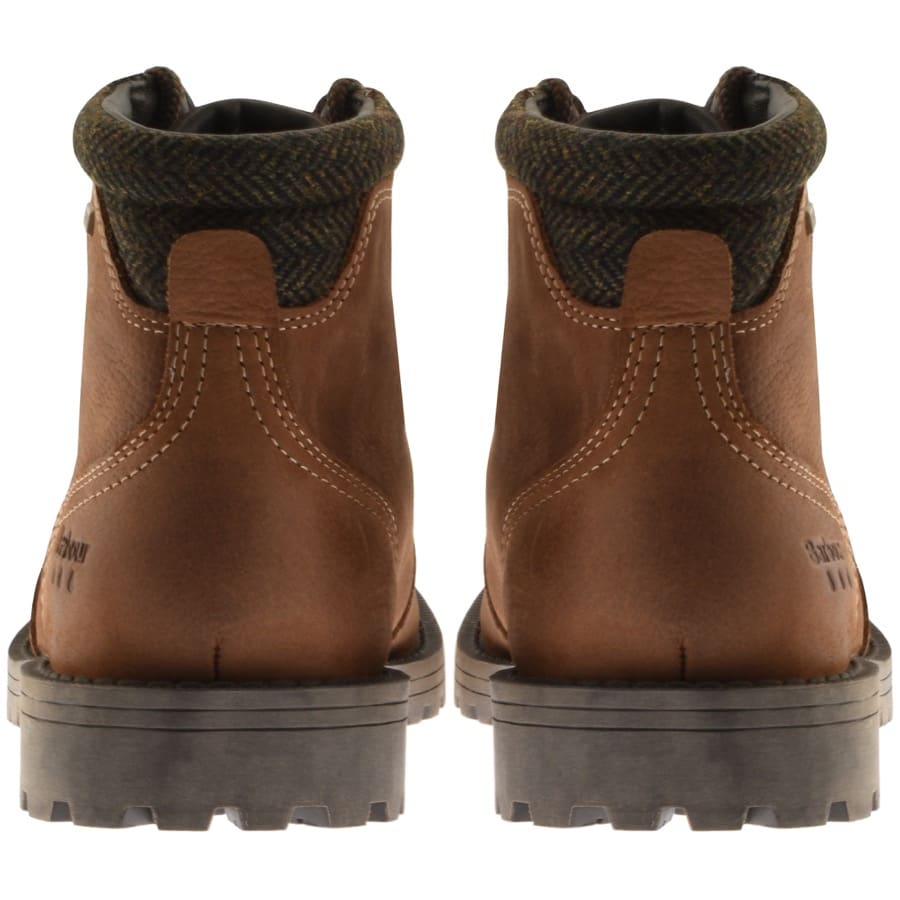 barbour elsdon waterproof hiker boots in rust